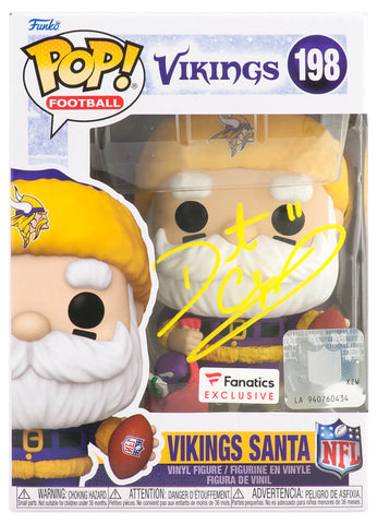 Daunte Culpepper Signed Vikings 'SANTA' Funko Pop Doll #198 - (SCHWARTZ COA)
