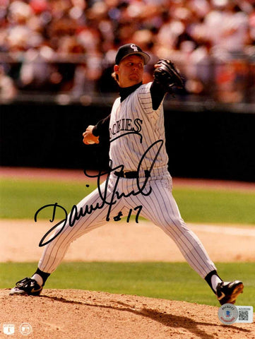 David Neid Autographed/Signed Colorado Rockies 8x10 Photo Beckett 50541