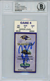 Ray Lewis Autographed/Signed 11/2/2003 vs Jaguars Ticket Beckett Slab 39166
