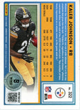 Kaleb Johnson Signed Steelers 2025 Donruss Red Optic #322 Card Beckett 56993