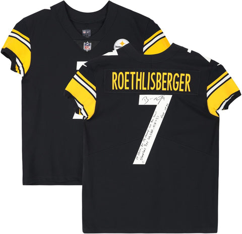 Ben Roethlisberger Steelers Signed Nike Elite Jersey w/Career Stats Inscs - LE 7