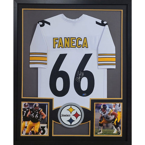 Alan Faneca Autographed Signed Framed Pittsburgh Steelers Jersey TSE