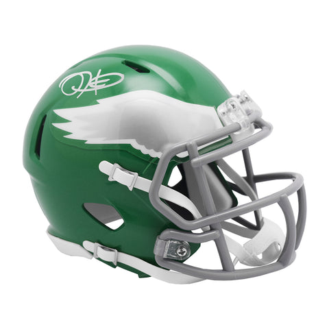 Jalen Hurts Philadelphia Eagles Autographed 2023 Kelly Green Mini-Helmet Beckett