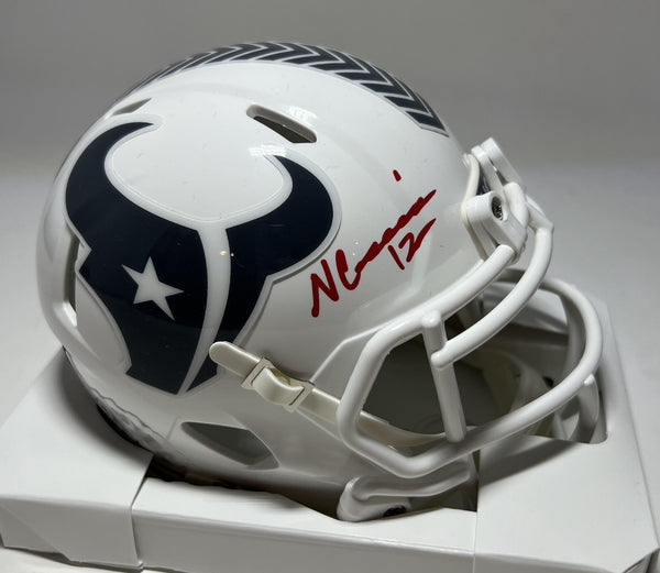 NICO COLLINS Signed Riddell 2024 STS Mini Helmet - Houston Texans NFL - BAS