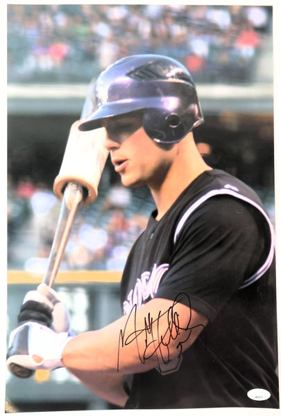 Matt Holliday Autographed 12x18 Photo -- Colorado Rockies | JSA COA