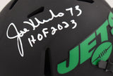 Joe Klecko Autographed Jets Eclipse Speed Mini Helmet w/HOF-Beckett W Hologram