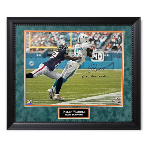 Jaylen Waddle Signed Autographed Inscribed LE Photo Framed to 20x24 Fanatics