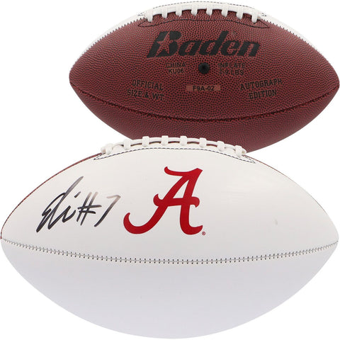 Eli Ricks Alabama Crimson Tide Autographed White Panel Football