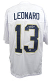 Riley Leonard Signed/Auto White Custom Football Jersey Notre Dame PSA/DNA 195626