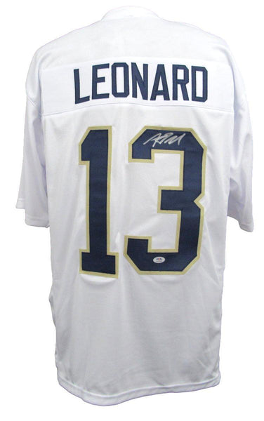 Riley Leonard Signed/Auto White Custom Football Jersey Notre Dame PSA/DNA 195626