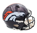 Terrell Davis Signed Denver Broncos Speed Authentic Custom Orange Fleck Helmet