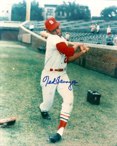 St Louis Cardinals TED SAVAGE Signed 8x10 Photo #2 AUTO - St Louis 1965-67
