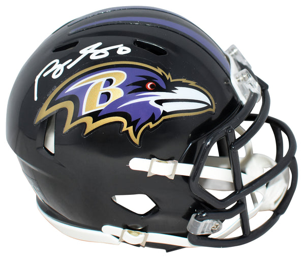 ROQUAN SMITH SIGNED BALTIMORE RAVENS SPEED MINI HELMET BECKETT