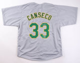 Jose Canseco Signed Athletics Jersey (Beckett) 2xWorld Series Champ/ Oakland A's