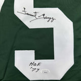 Autographed/Signed Forrest Gregg HOF 77 Green Bay Green Football Jersey JSA COA