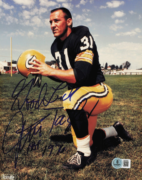 Jim Taylor Autographed 8x10 Photo Packers Good Luck HOF 1976 Beckett QR #BS32000