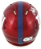 Giants Jalin Hyatt Signed Flash Speed Mini Helmet W/ Case BAS Witnessed