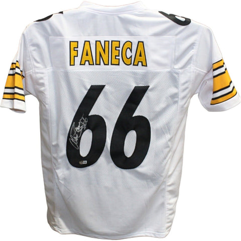 Alan Faneca Autographed/Signed Pro Style White Jersey Beckett 42612