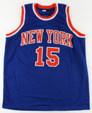 Earl Monroe Signed Knicks Jersey (PSA COA) 4xNBA All-Star / 1973 World Champs