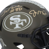 Joe Montana / Jerry Rice Autographed 49ers STS Mini Helmet Fanatics LE 24