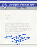 Shaquille O'Neal Signed 1988 Uni. Nevada-Reno Recruitment Envelope & Letter BAS