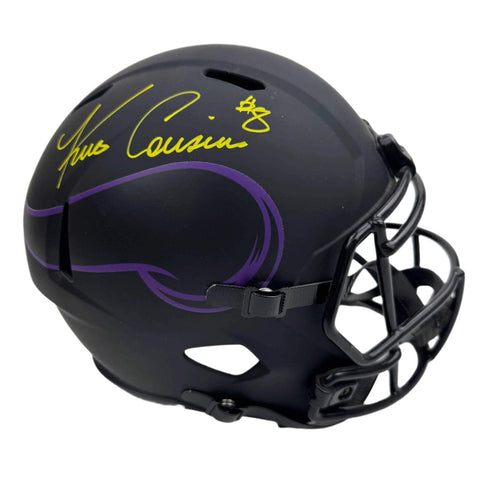 Autographed/Signed Kirk Cousins Vikings Eclipse Full Size Replica Helmet BAS COA
