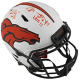 Broncos (3) Elway, Sharpe, & Davis Signed Lunar F/S Speed Proline Helmet BAS Wit