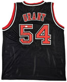 CHICAGO BULLS HORACE GRANT AUTOGRAPHED BLACK JERSEY "4X CHAMPS" JSA 215706