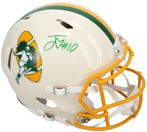 Jordan Love Autographed Green Bay Packers RETRO Speed Authentic Helmet Beckett