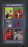 Braves Ian Anderson Signed 2021 Panini Mosaic Autos #64 RC Card Framed Display 2