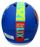 A.J. Brown Signed Full Size Replica SB LIX Blue Helmet Eagles Beckett 195538