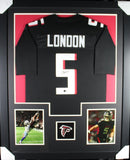 DRAKE LONDON (Falcons black TOWER) Signed Autographed Framed Jersey Beckett