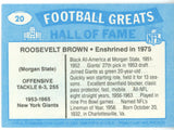 Roosevelt Brown Autographed/Signed New York Giants 1988 Swell HOF Card 43191