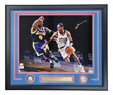 Allen Iverson Signed Framed 16x20 Philadelphia 76ers vs Kobe Photo JSA Hologram