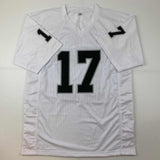 Autographed/Signed Davante Adams Las Vegas Oakland White Jersey Beckett BAS COA