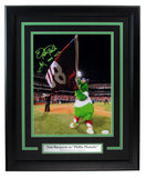 Tom Burgoyne "Phillie Phanatic" Signed/Inscribed 11x14 Photo Framed JSA 190248