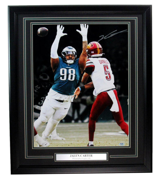 Jalen Carter Signed/Auto 16x20 Photo Philadelphia Eagles Framed PSA/DNA 193918
