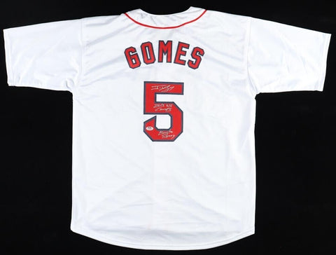 Jonny Gomes Signed Red Sox Jersey (PSA COA) Mr Boston Strong & 2013 W.S Champion