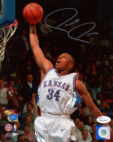 PAUL PIERCE AUTOGRAPHED SIGNED KANSAS JAYHAWKS 8x10 PHOTO JSA