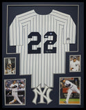 FRAMED NEW YORK YANKEES ROBINSON CANO AUTOGRAPHED SIGNED JERSEY PSA COA