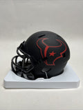 Davis Mills Autographed Houston Texans Eclipse Mini Football Helmet, BAS Auth