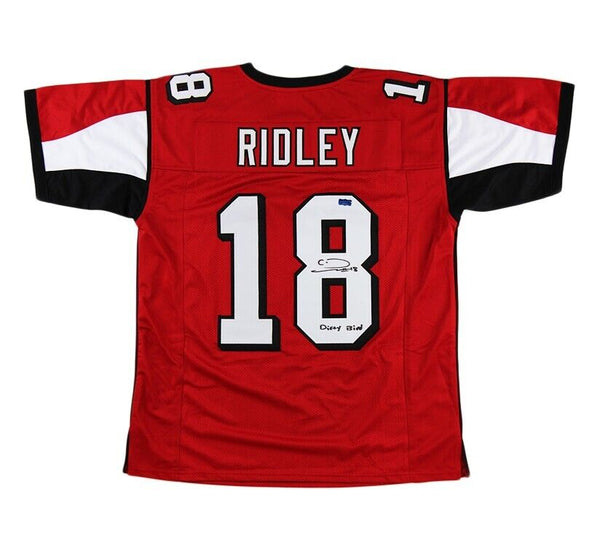 Calvin Ridley Signed Atlanta Custom Red Jersey with "Dirty Birds" Inscription