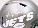 JOE NAMATH AUTOGRAPHED JETS FLASH GRAY FULL SIZE SPEED HELMET BECKETT 212597