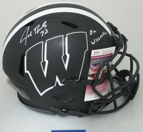 Badgers JOE THOMAS Signed Full Size Authentic ECLIPSE Helmet AUTO w/ ON WI JSA