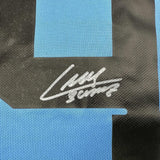 Autographed/Signed Luis Suarez Uruguay Blue Soccer Jersey Beckett BAS COA