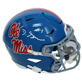 De'Zuan Stribling Autographed Ole Miss Rebels Speedflex Midi Helmet Beckett
