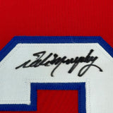 FRAMED Autographed/Signed DALE MURPHY 35x39 Atlanta Red Jersey JSA COA