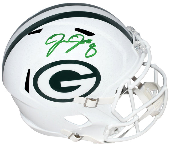 JOSH JACOBS SIGNED GREEN BAY PACKERS WHITE ALT FULL SIZE SPEED HELMET JSA