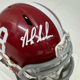 Autographed/Signed Nick Saban Alabama Crimson Tide Mini Helmet BAS COA