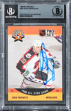 Whalers Ron Francis Authentic Signed 1990 Pro Set #367 Card BAS Slabbed